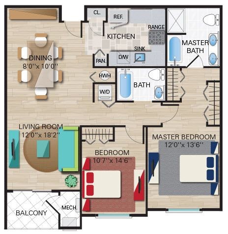 Floorplan - Montage at Hamilton Apartments 55+ Community