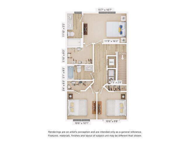 Floorplan - Hamlet at Avalon Park - Homes and Townhomes for Rent