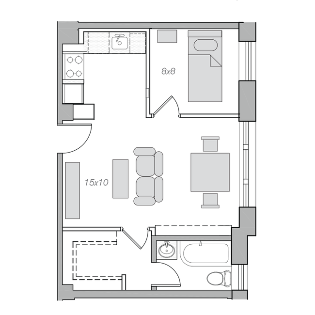 Floorplan - Embassy Tower Apartments