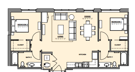 Floorplan - Hawthorne Apartments