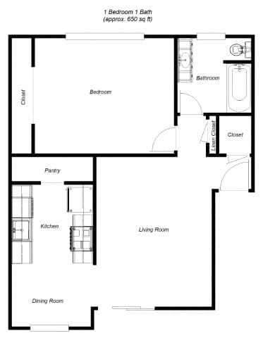 Floorplan - Campbell Plaza Apartments