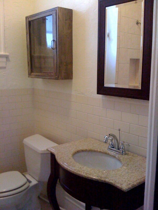 Restoration Hardware cabinet in Bathroom - 127 Valentine Ln