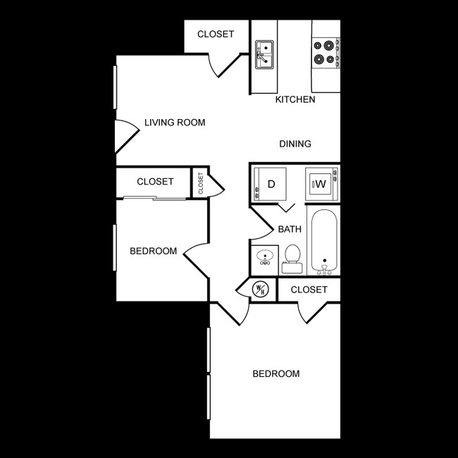 2BR/1BA - Gardens at Pryor Creek