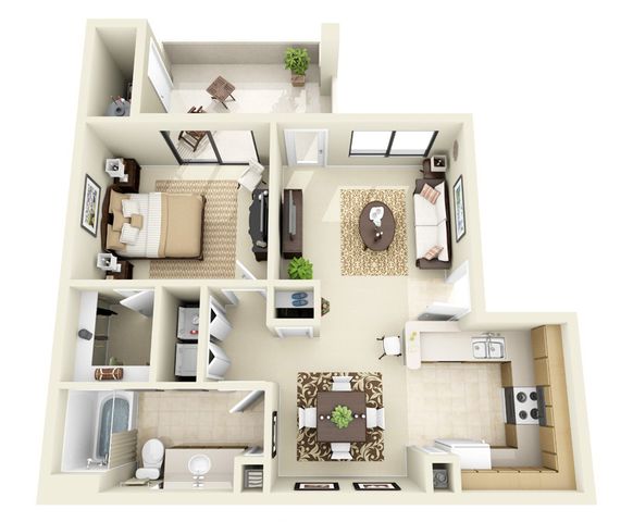 Floorplan - Towne Square Apartment Homes