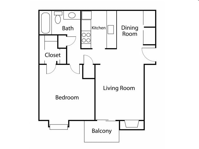 1BR/1BA - The Retreat at Woodridge Apartments