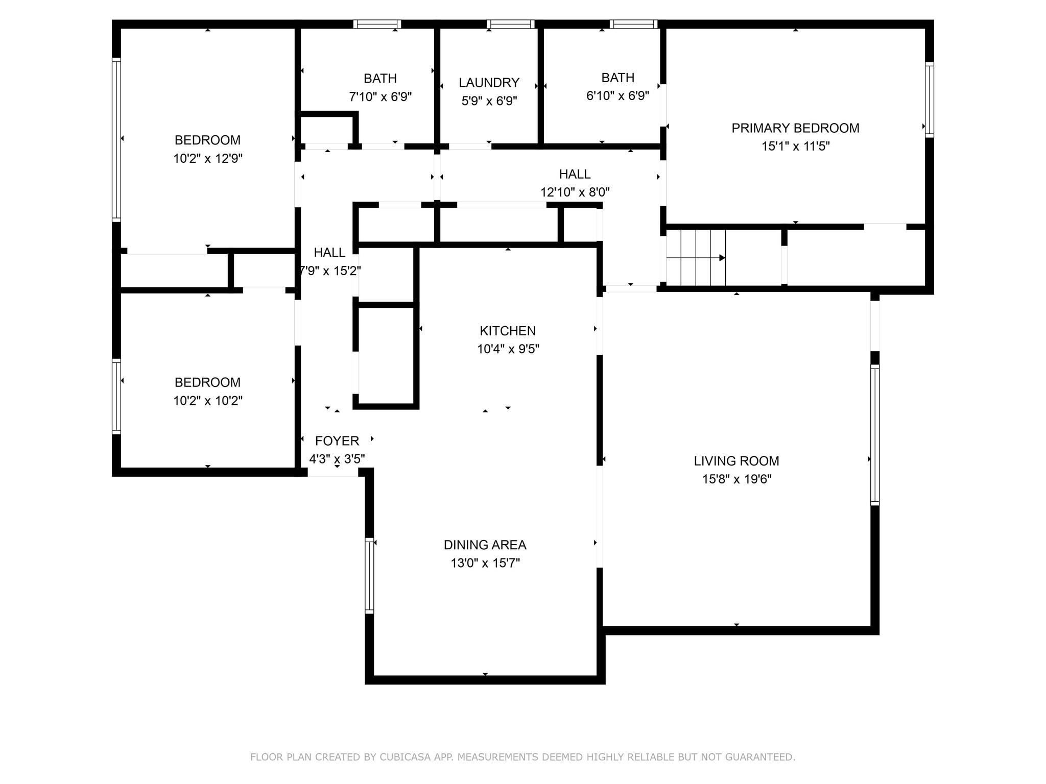 1st Floor- with Dimensions - 3210 Geronimo Ave