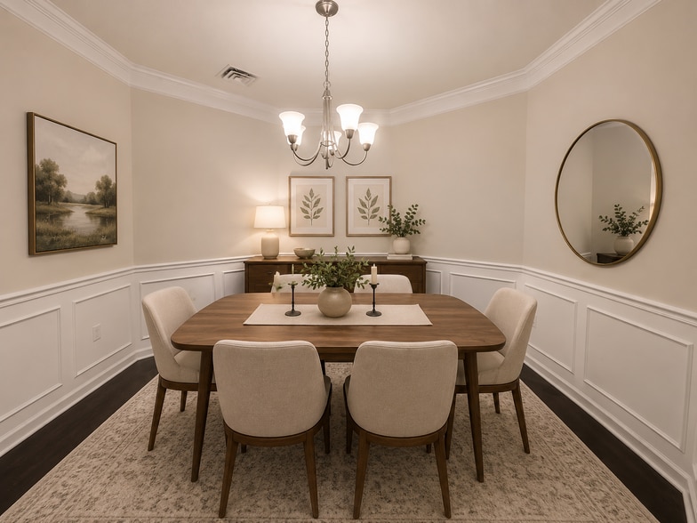 virtually staged dining room - 90 Trotter Rd