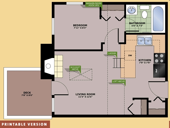 1BR/1BA - Crown Court Apartments