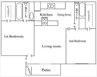 2BR/2BA - River Oaks