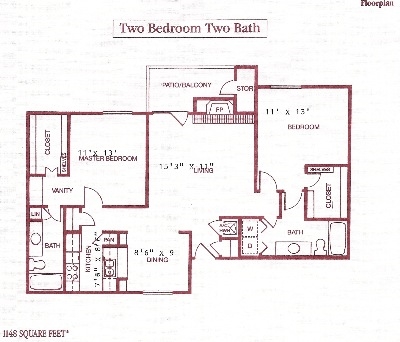 2BR/2BA - Woodcreek Apartments
