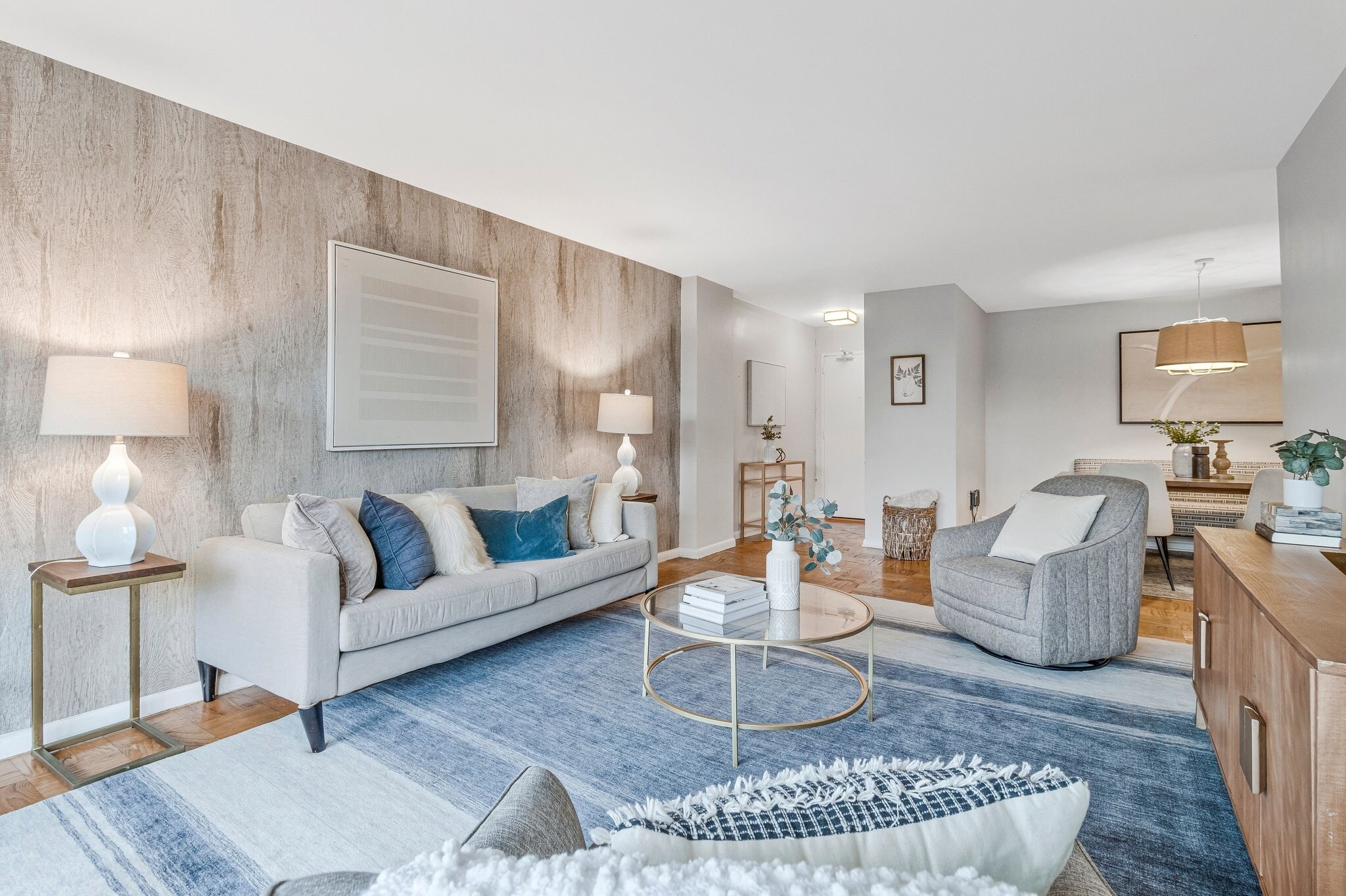 View into LR from balcony - 2939 Van Ness St NW