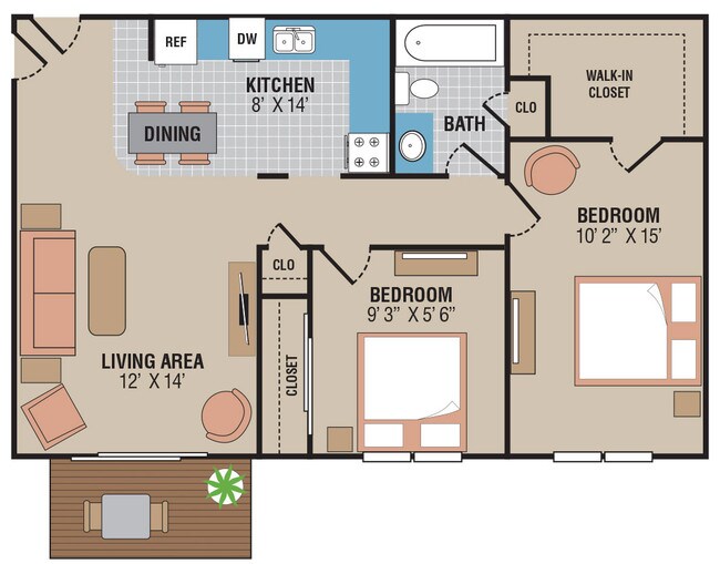 Floorplan - Valley View Apartments