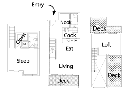 1BR/1.5BA - Temescal Place