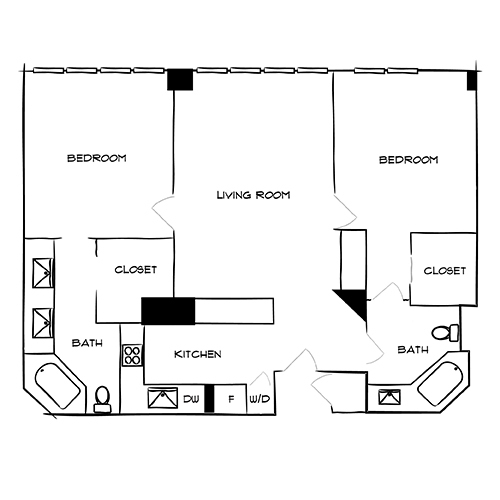 Floorplan - Flamingo South Beach