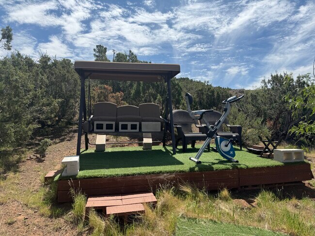 Sky deck with artificial grass - 10160 Escondido Canyon Rd
