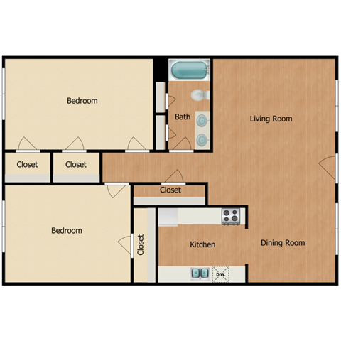 Floorplan - Ventana at Valwood Apartments