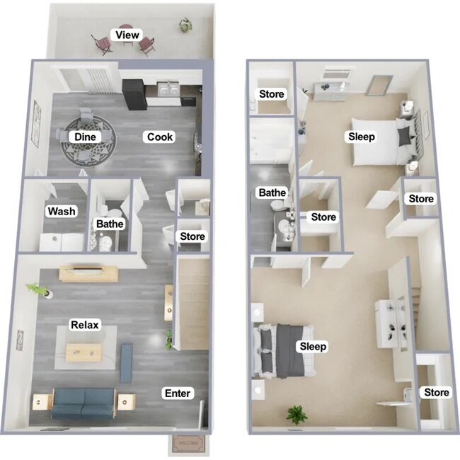 Floorplan - Oakley Grove Townhomes