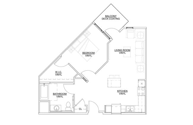 1 Bedroom 1 Bath Style C - Kalmia Rose (Jordan Downs)