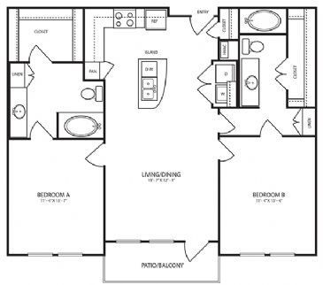 Landmark On Lovers - B3-2 - 2 Beds - 2 Baths - 1099 Sq. ft. - Landmark On Lovers