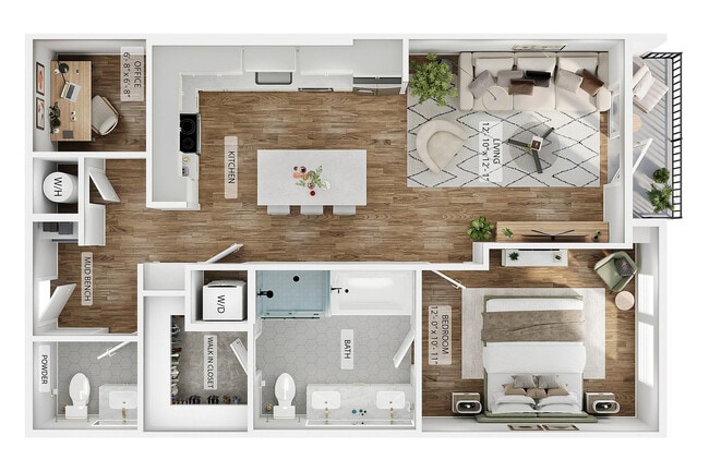 1BR/1BA - A6 - The Mercury