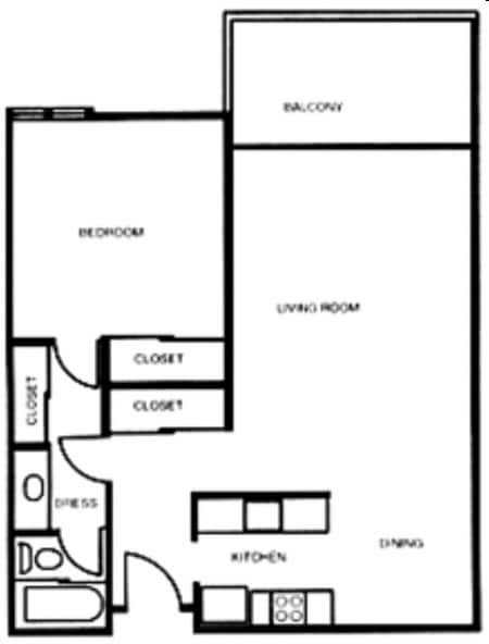 1BR/1BA - The Highlander
