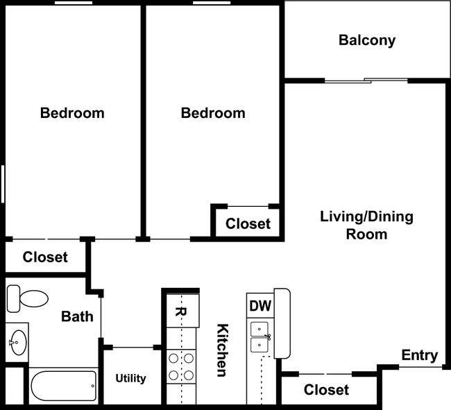 2BR/1BA - Marley Meadows Apartments