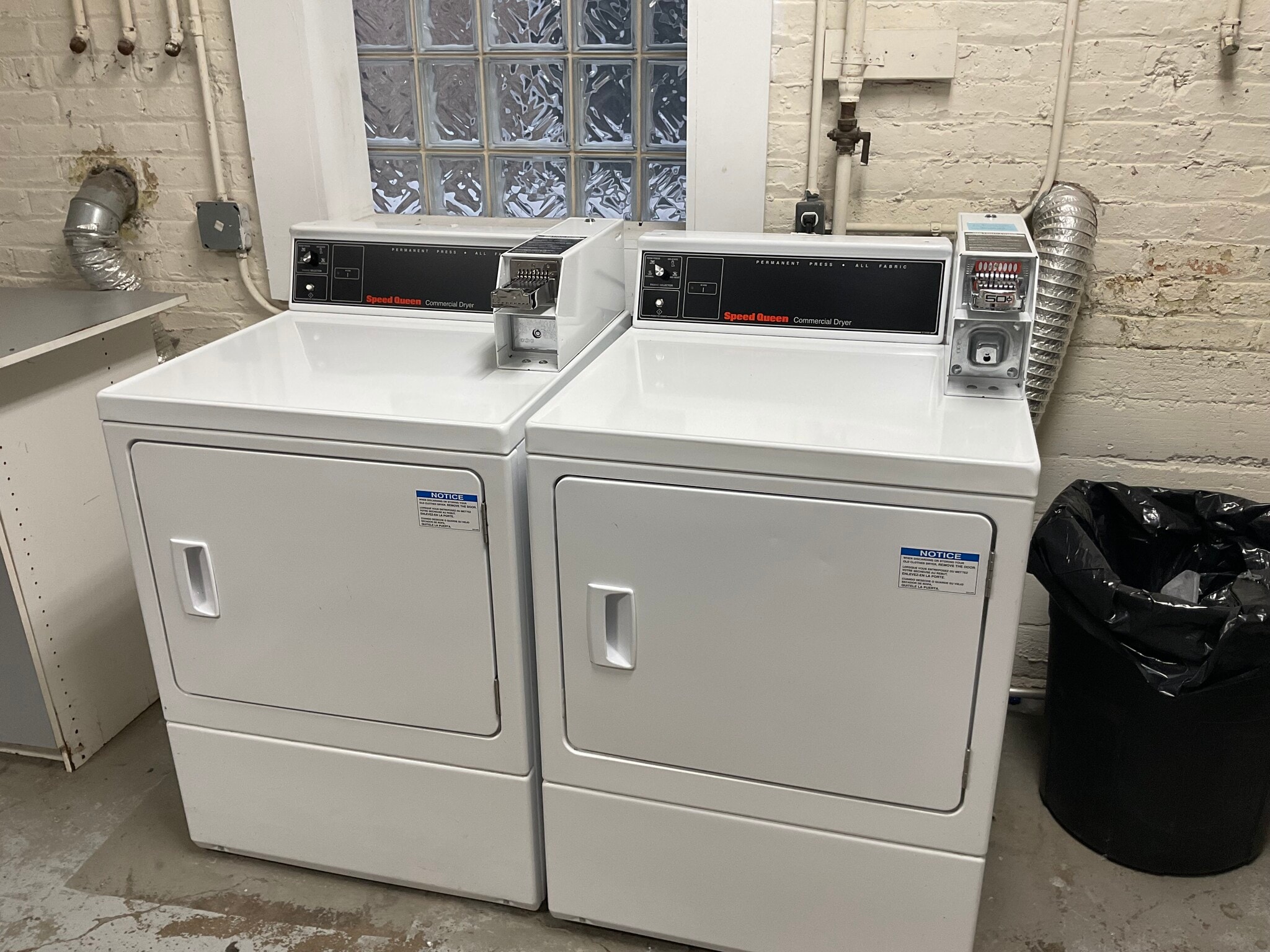 Shared driers $0.50 per cycle - 825 Forest Ave