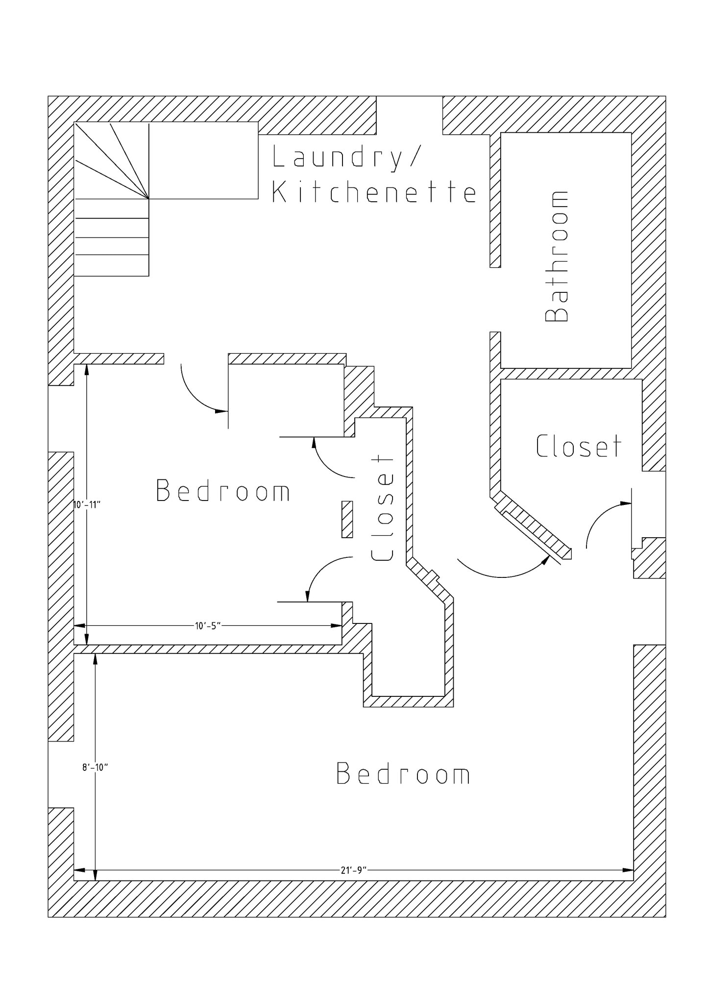 Basement Layout/Dimensions - 777 South Emerson Street