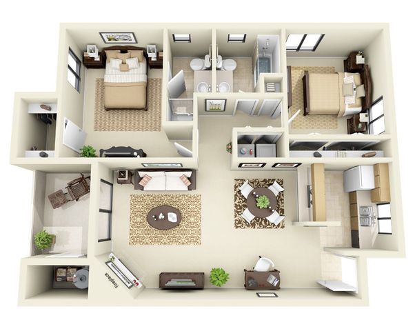 Floorplan - Towne Square Apartment Homes