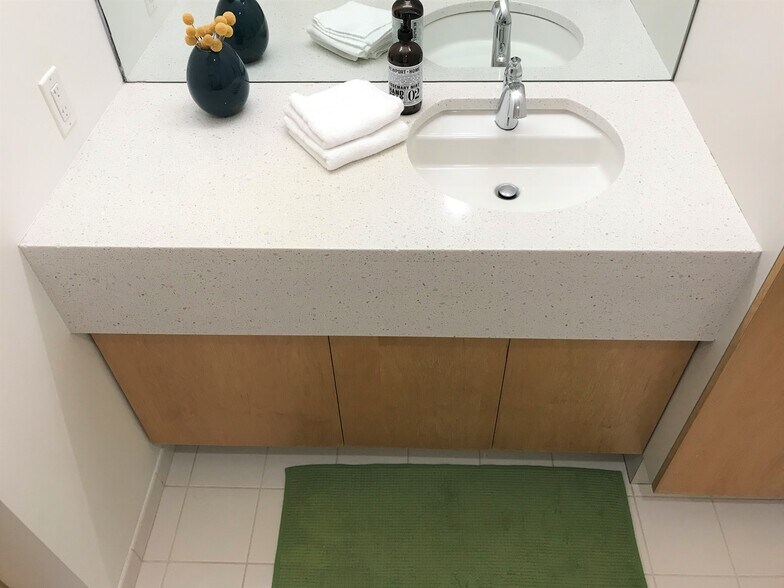 Quartz vanity with undermount sink - 1255 NW 9th Ave