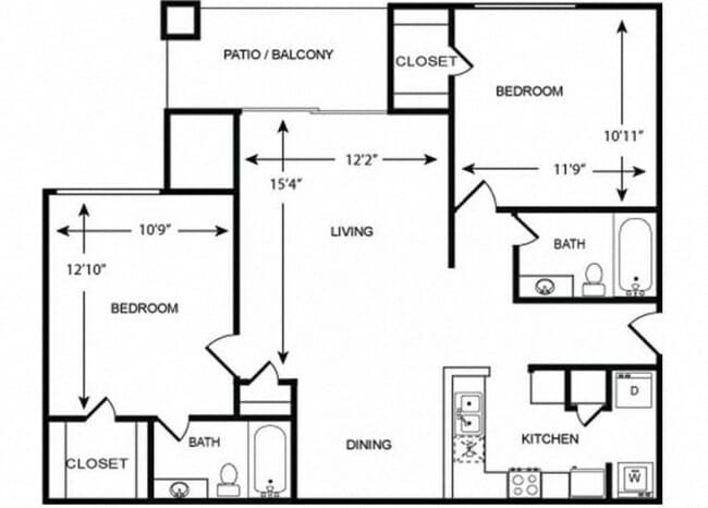Floorplan - Arboretum Place Apartments