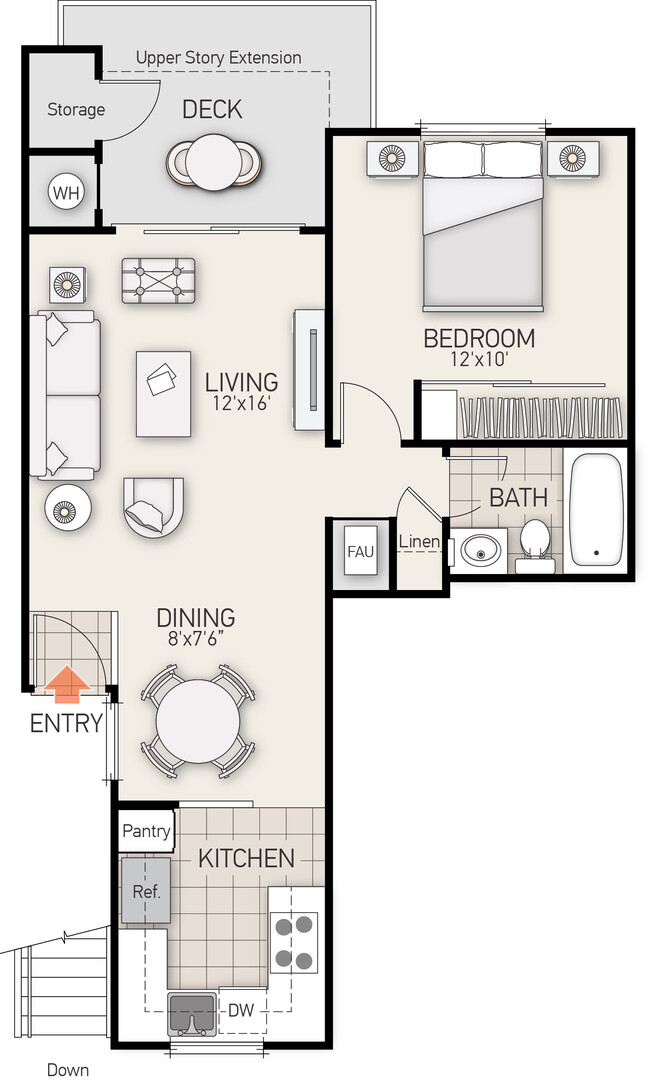 Floorplan - Berkeley-Columbia Court Apartments