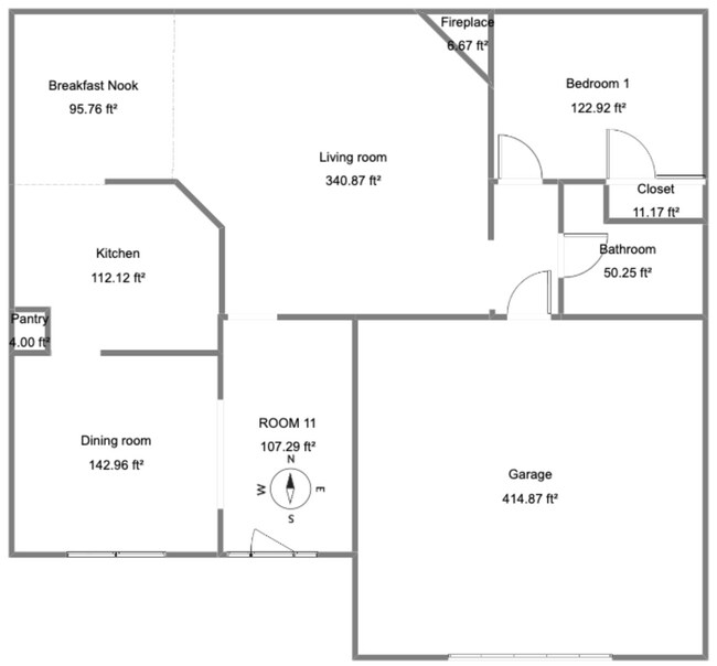 Floor 1 Layout - 1925 Gregory Run NE