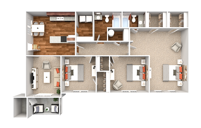 3 Bedroom 2 Bathroom - Branchwater