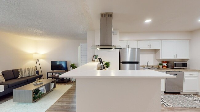 Kitchen & Living - Cambridge House Apartments