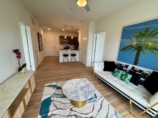 Living Room into Kitchen