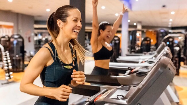 Working Out in the Fitness Center - The Orchard at Portofino Vineyards