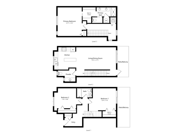 The Cascade | 3x2.5 | 1673 sq ft - Traverse North Bend