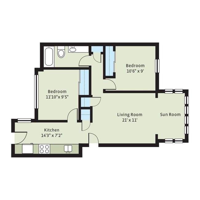 Floorplan - 5401-5409 S. Cottage Grove Avenue