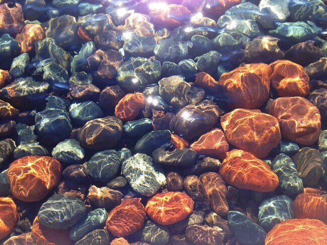 Perfect Agate-Hunting Rocks on the Beach (taken from the property) - 6012 Highway 61