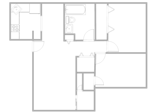 2BR/1BA - Nu Elm