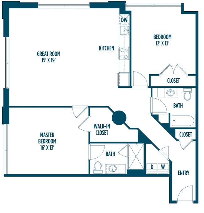 2BR/2BA 2D 1315 sqft - Foundry Lofts