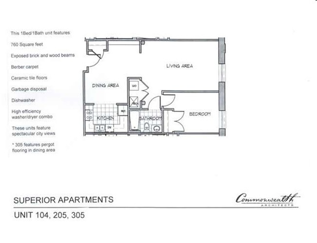 UNIT 104, 205, 305 - Superior Warehouse Apartments