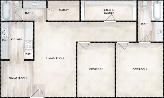 Floorplan - 74 Lyerly Place Apartments