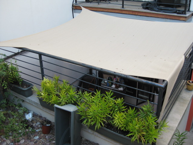 View of patio sail shade from above - 1830 18th St NW
