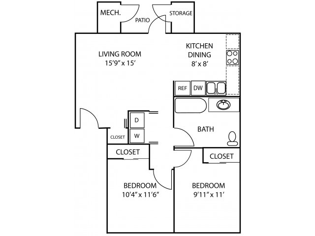 2BR/1BA - Lakeland Pointe Apartments