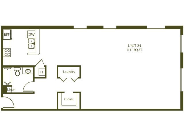 0 Bedroom / 1 Bath / 1111 Sq.Ft. - Eleventh Street Lofts