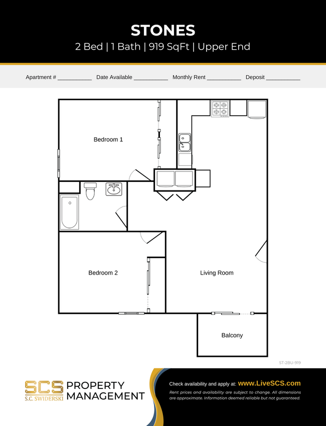 Floorplan - Birchwood Apartments