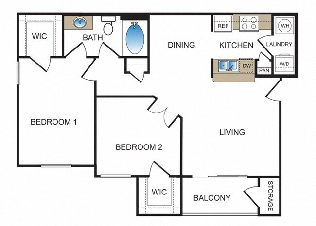 Floorplan - Kensley Apartment Homes