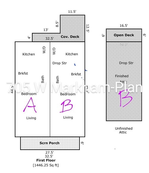 Plan A + B - 705 W Markham Ave